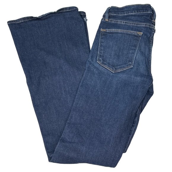 Frame Denim Jeans Womens 28 Blue Dark Wash Le High Flare Pants Sutherland - Picture 1 of 15